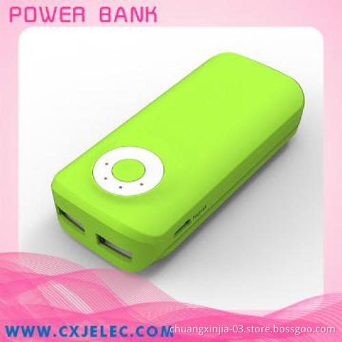 Colorful mobile phone power bank with dual usb output